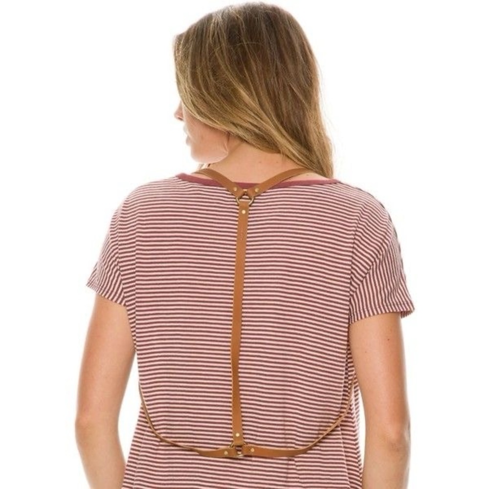 NWOT Urban Outfitters X Jakimac Brown Simple Leather Harness
